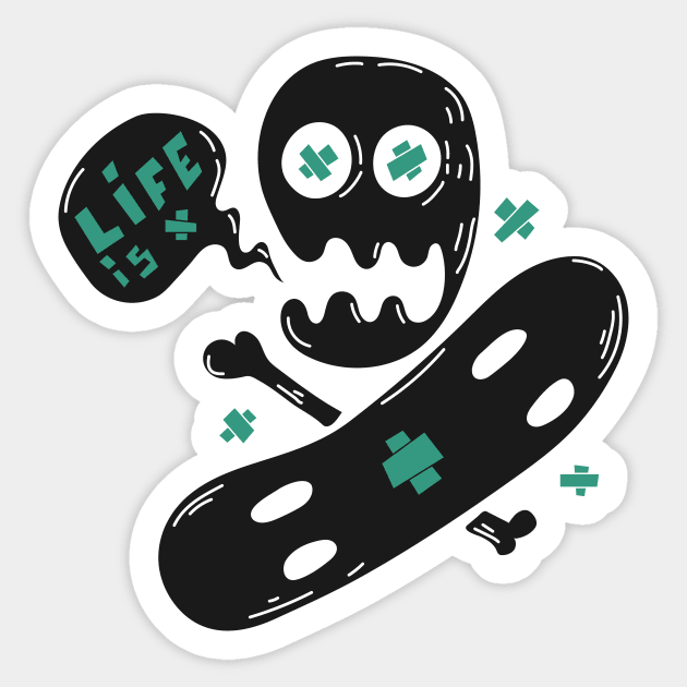 Life is X Sticker by SuperMonkeyCrocodile